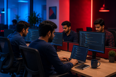 Byte Innovations engineers working together